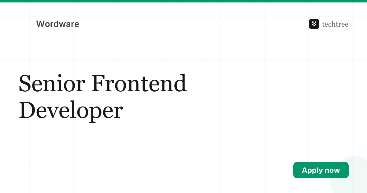 Senior Frontend Developer at Wordware | TechTree